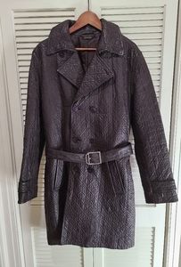 VERSACE Collection quilted leather coat